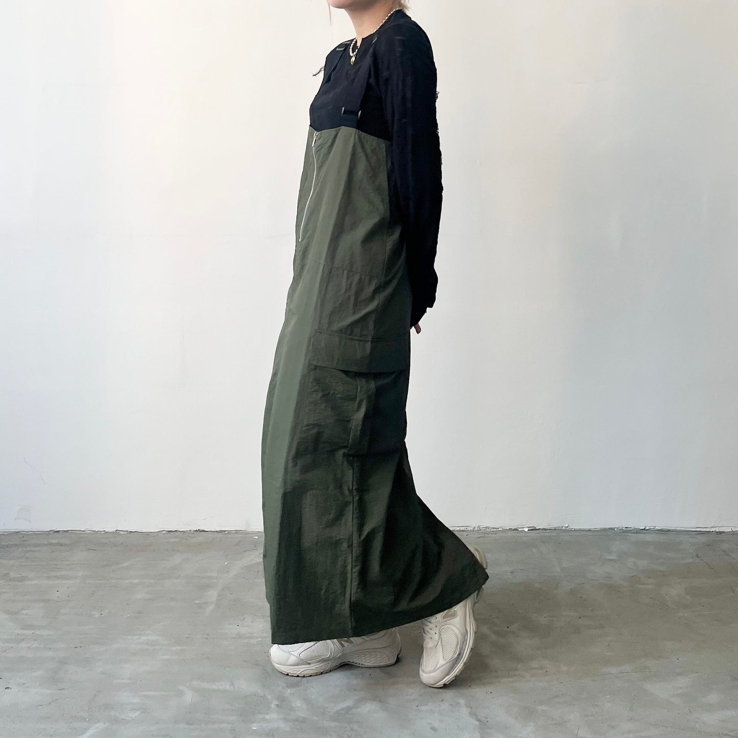 SK43- Khaki Jumper Skirt