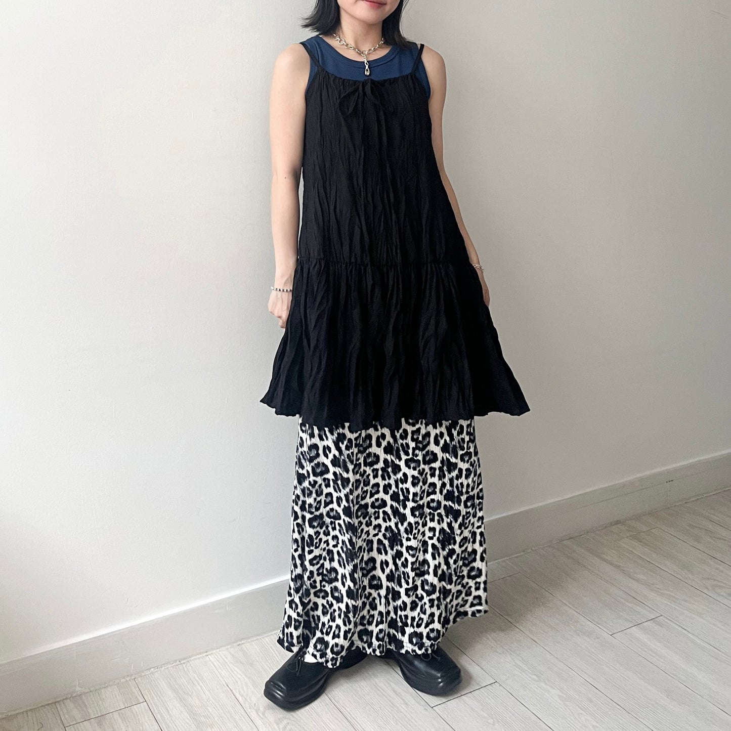SK116- Leopard Skirt With Pocket
