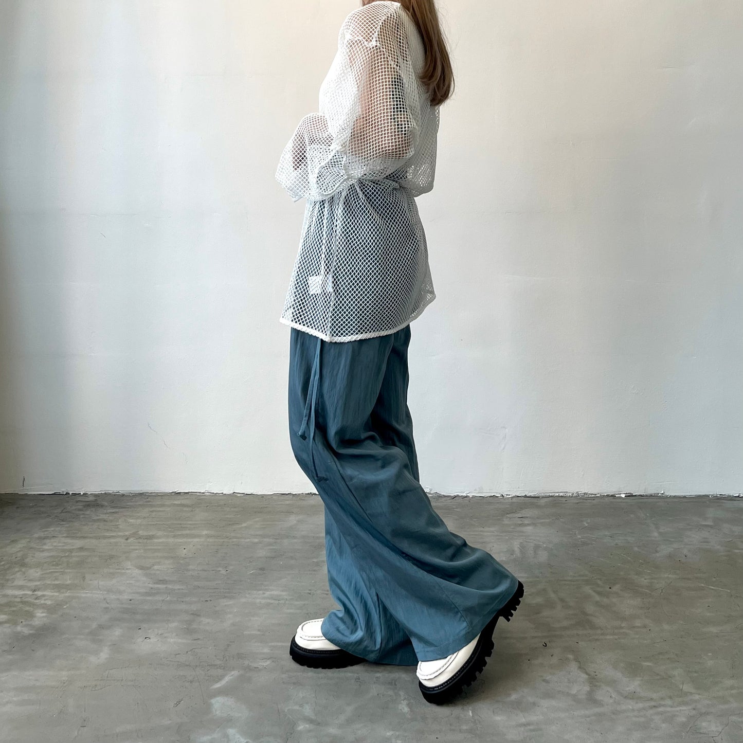 PT30- Soft Stripe Pants | Ivory | Blue
