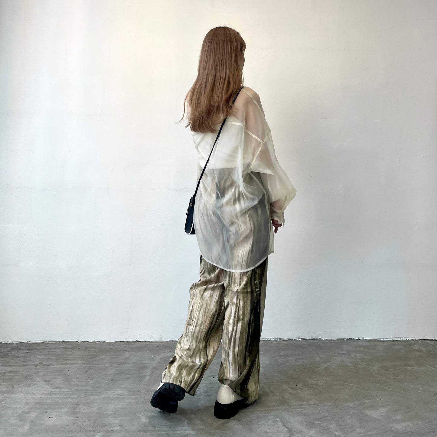 PT28- Tree Pattern Pants | Green | Black