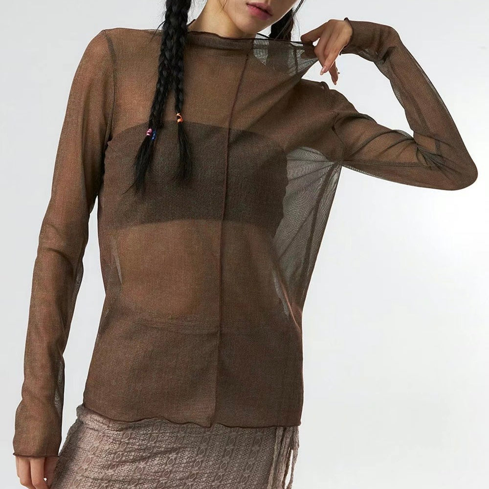 熱賣回歸! TP101- See-through Top | Black | Blue | Brown | Green | Purple