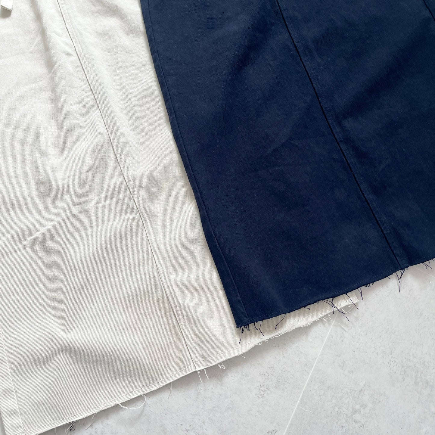 SK110- 直身牛仔裙 with Belt | Beige | Navy ( S / M )