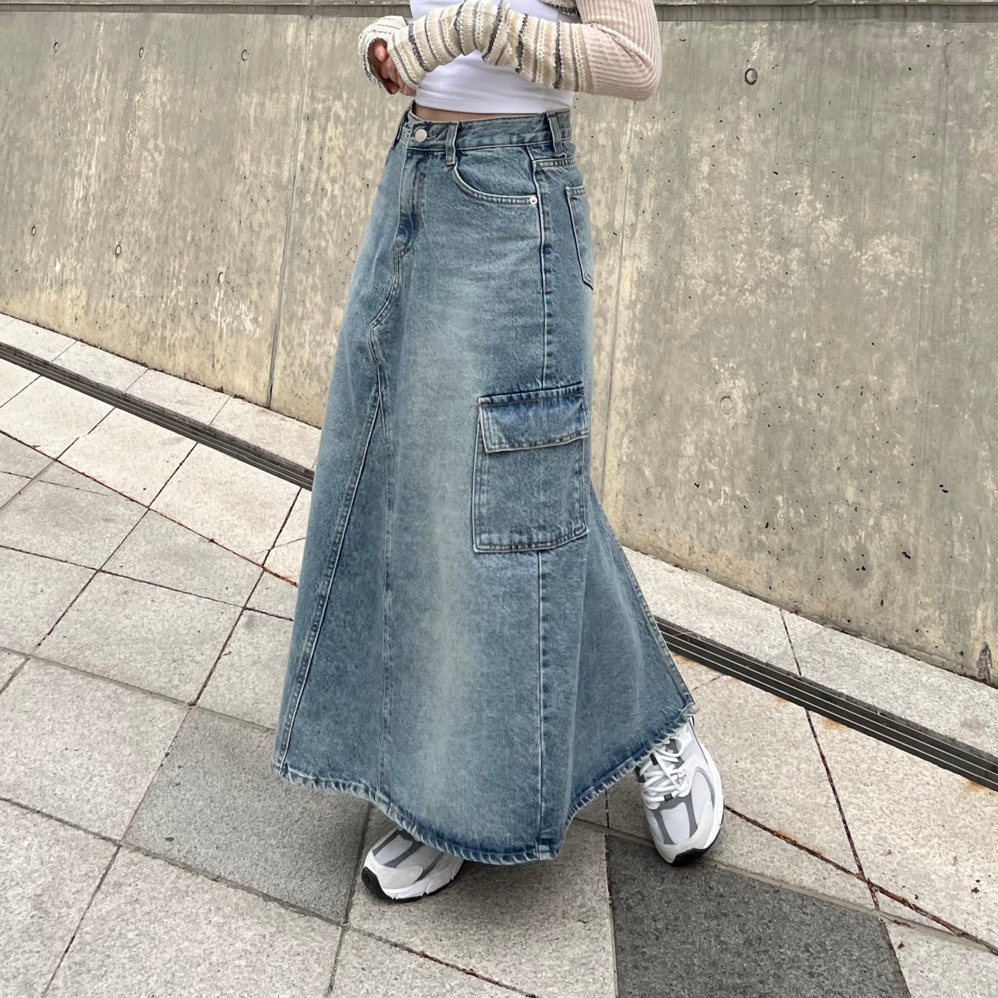 SK28- Worker Denim Skirt