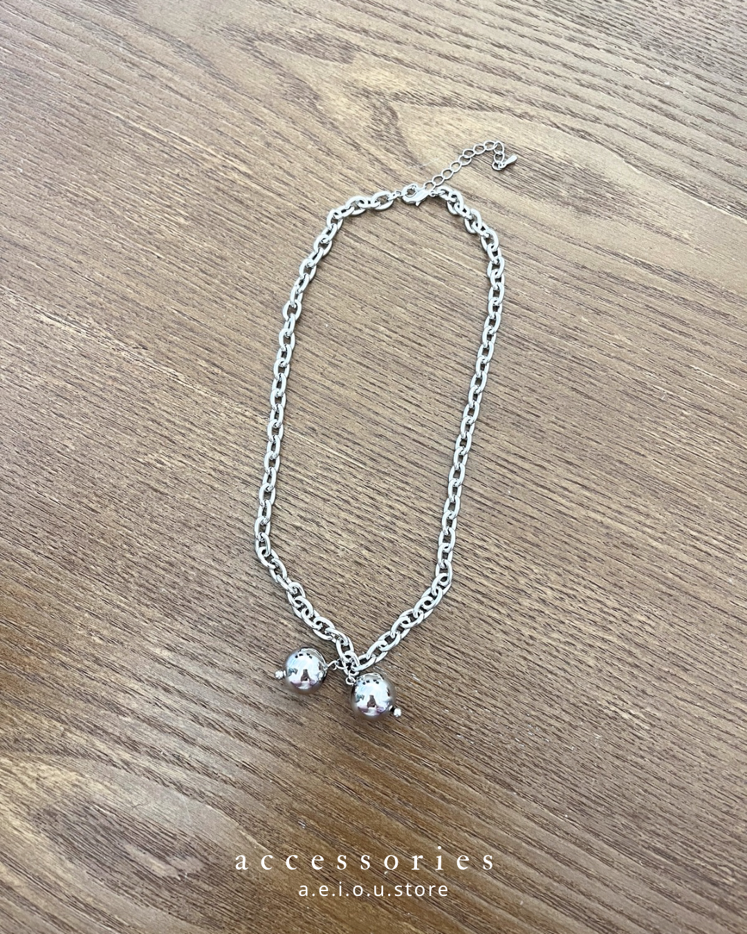 AC225- Two Ball Ball Chain Necklace