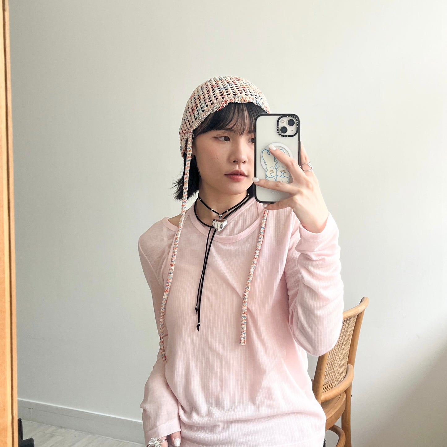H33- Jellyfish Hat | Beige | Black