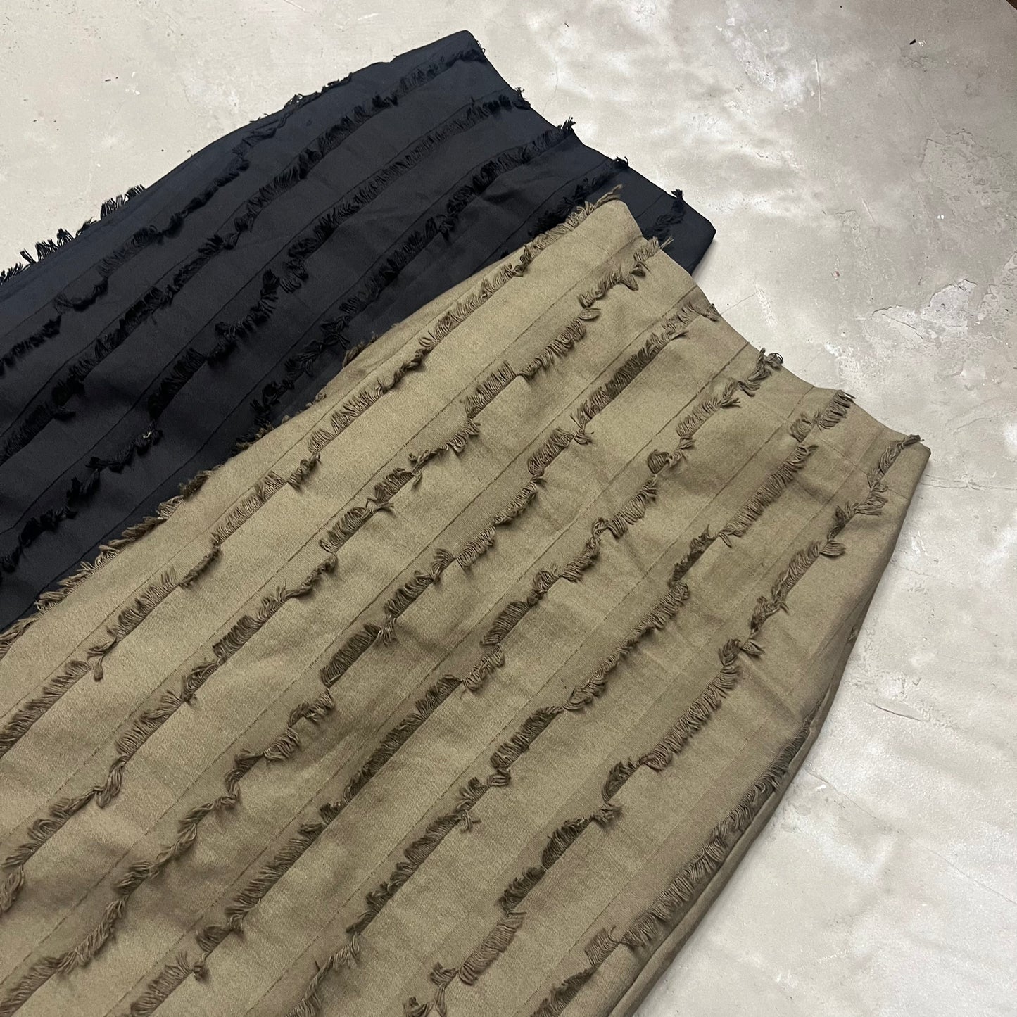 SK40- Stripe Soso Skirt | Khaki | Black