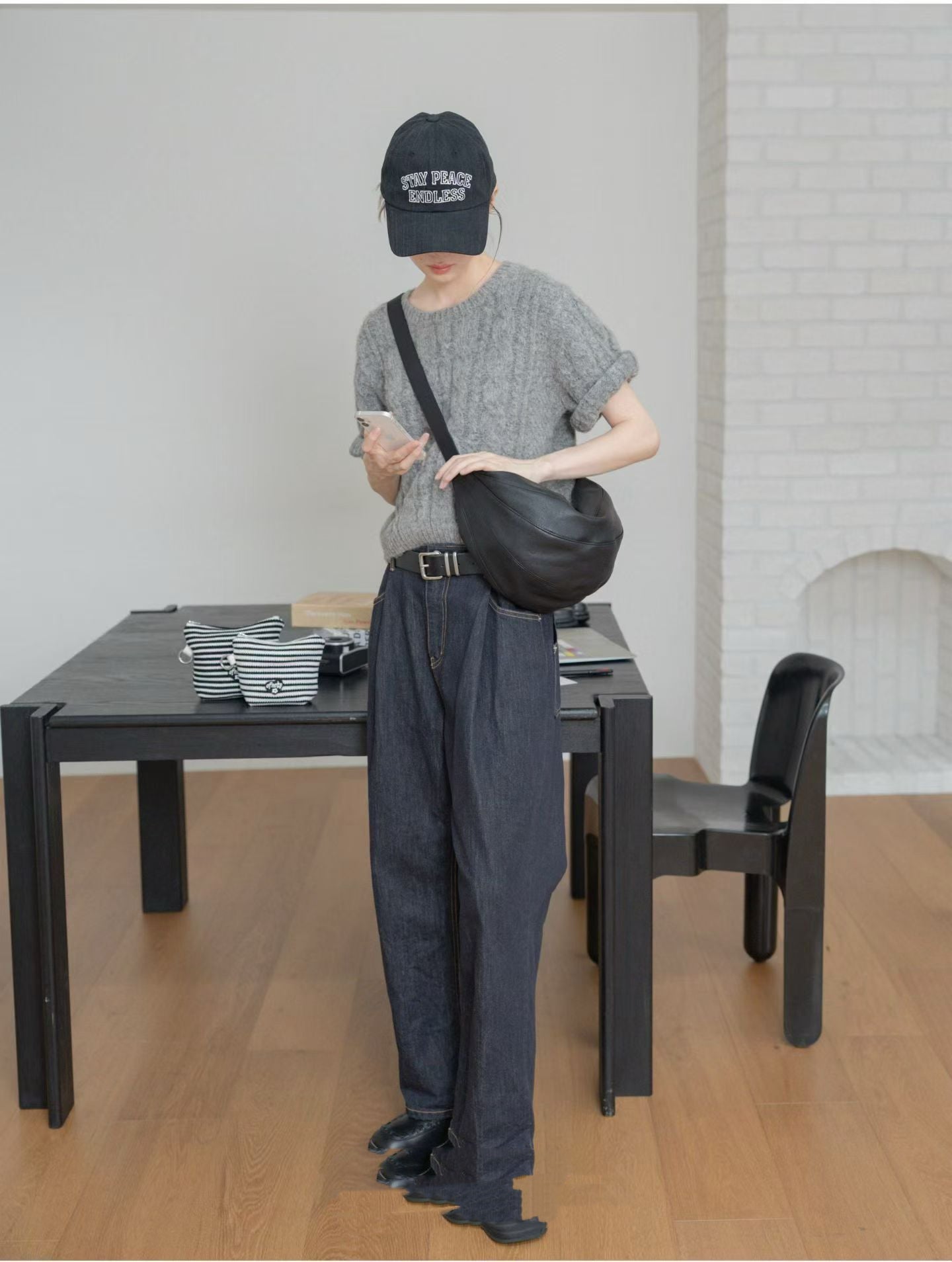 羊皮 大划艇包 | Black | Chocolate