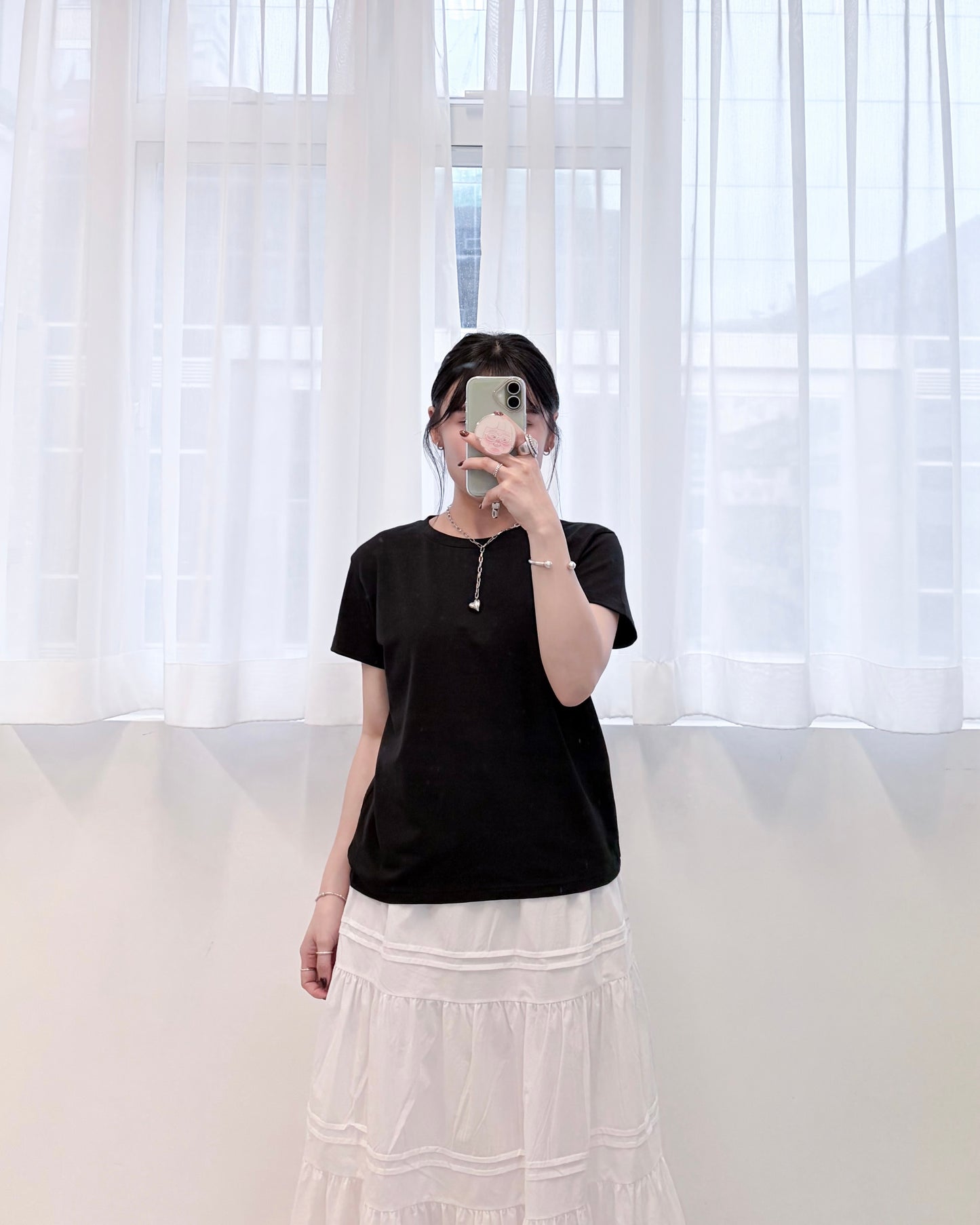 TP780- 寬鬆黑白Top | White | Black