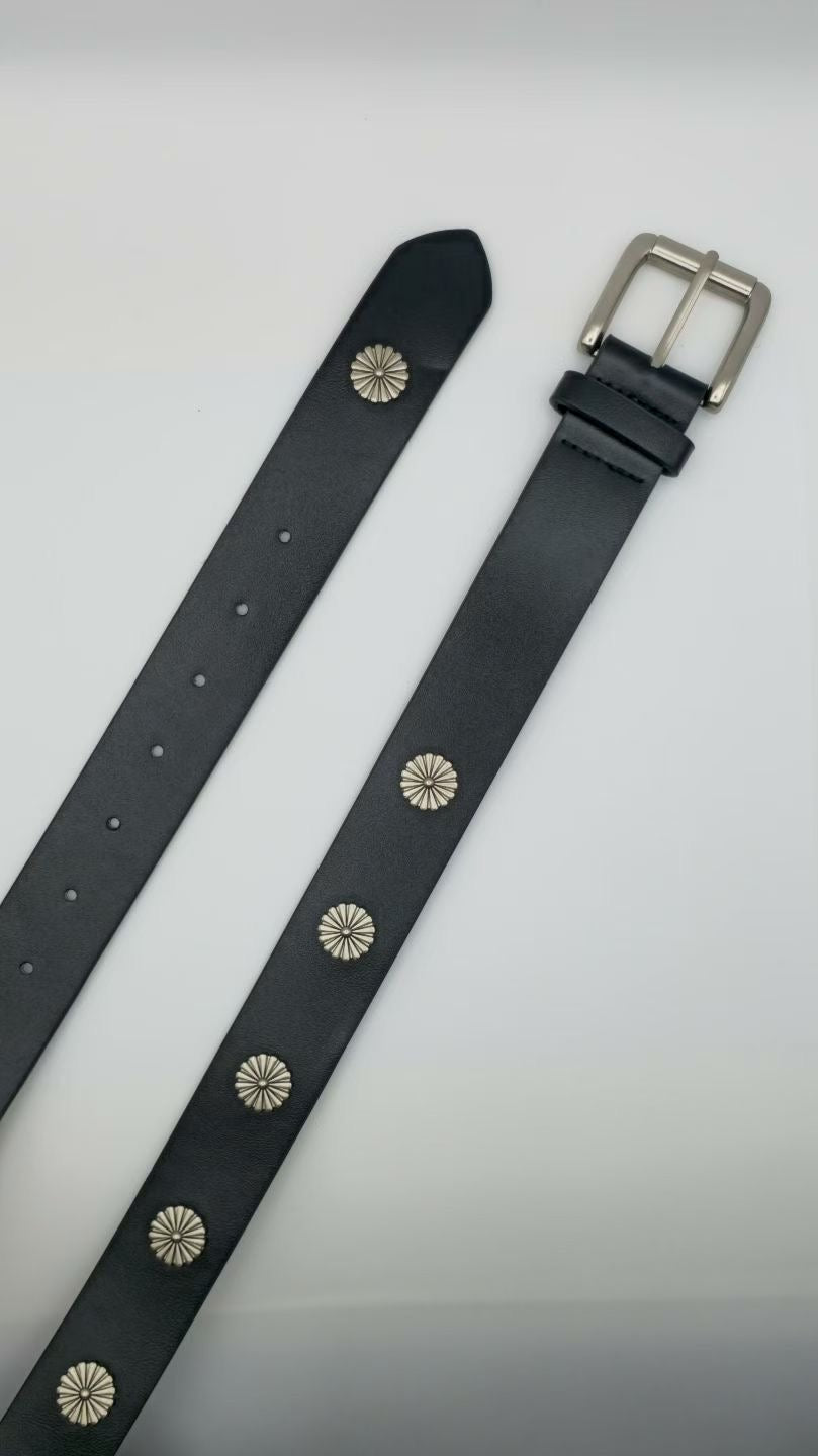 BT11- 粗身小花花配飾PU皮帶