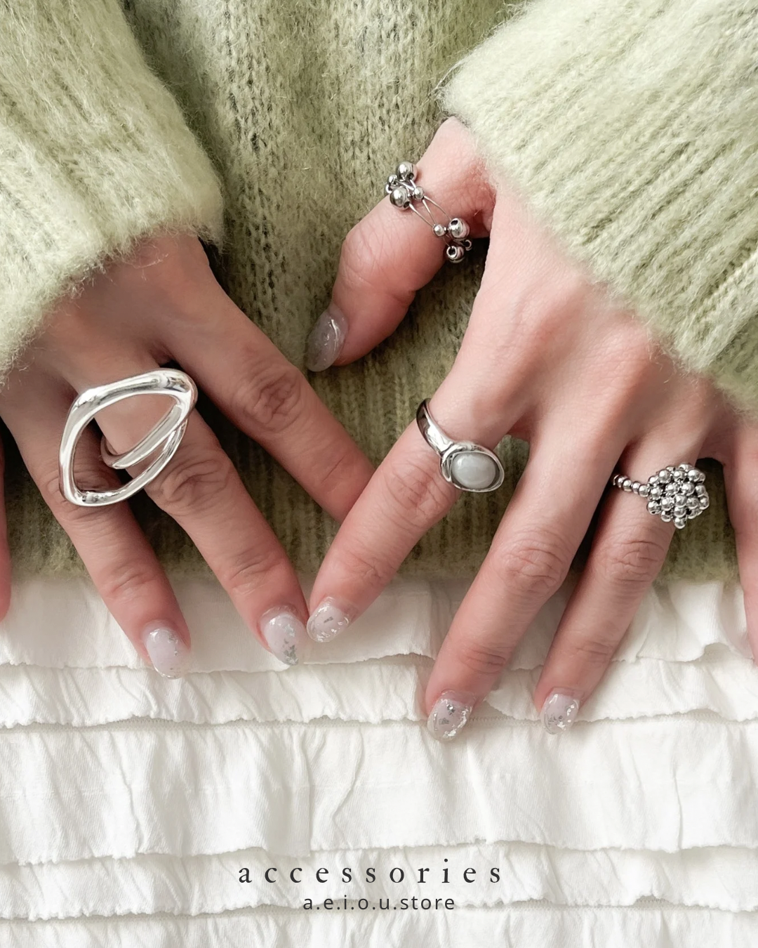 AC197- Vintage Stone Ring | Clean | Grey