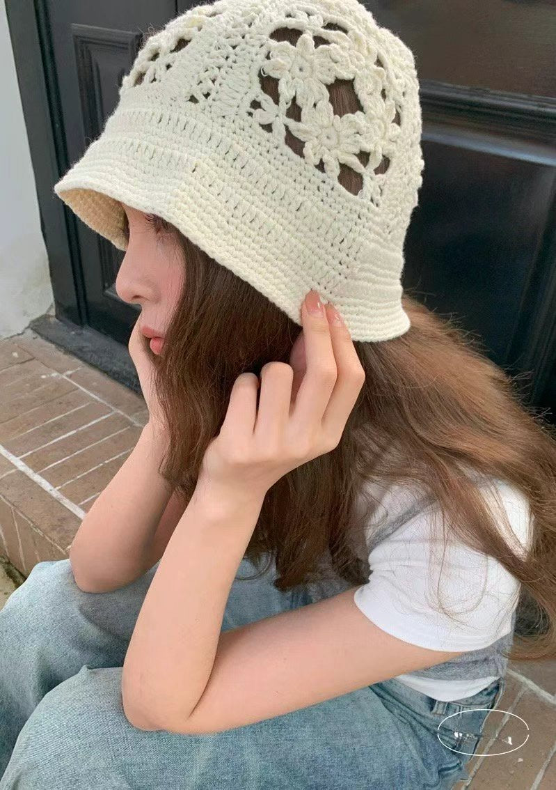 Knit Hat | Ivory | Black