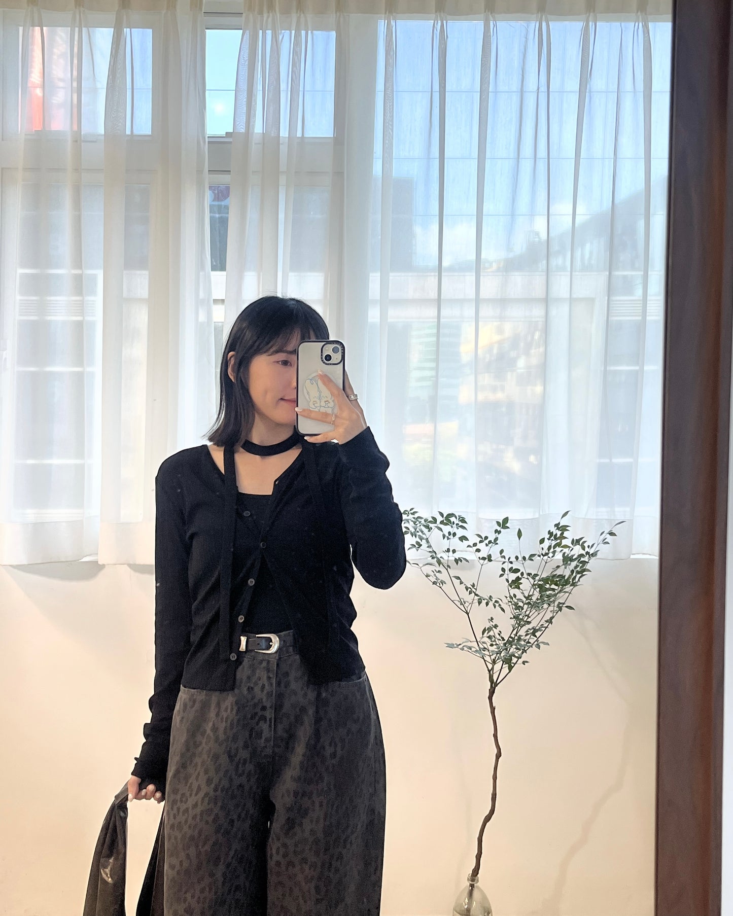 TP668- Vest and Cardigan 3 pcs Set | Grey | Brown | Black