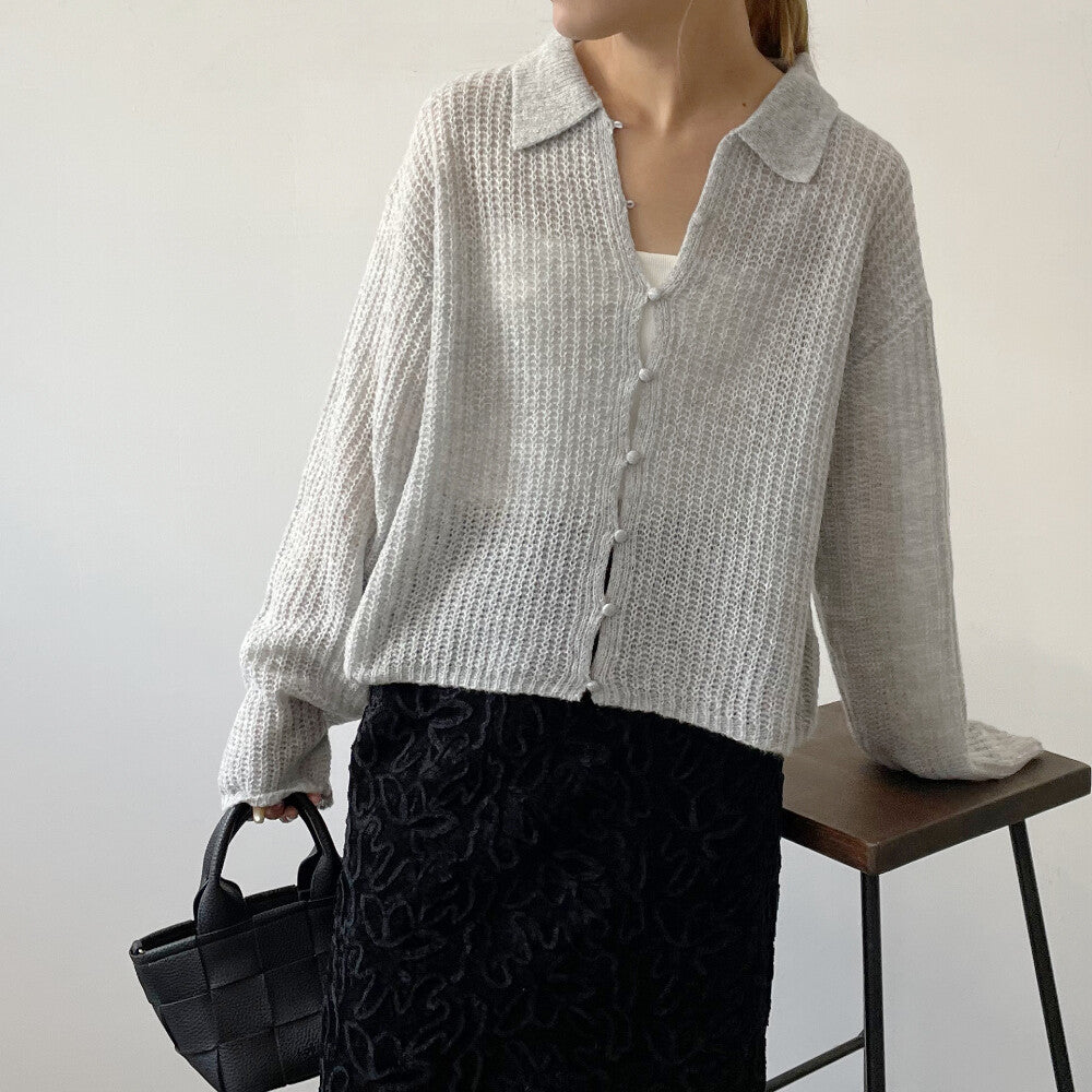 TP669 - Ligh Polo Knit | Ivory | Grey | Black