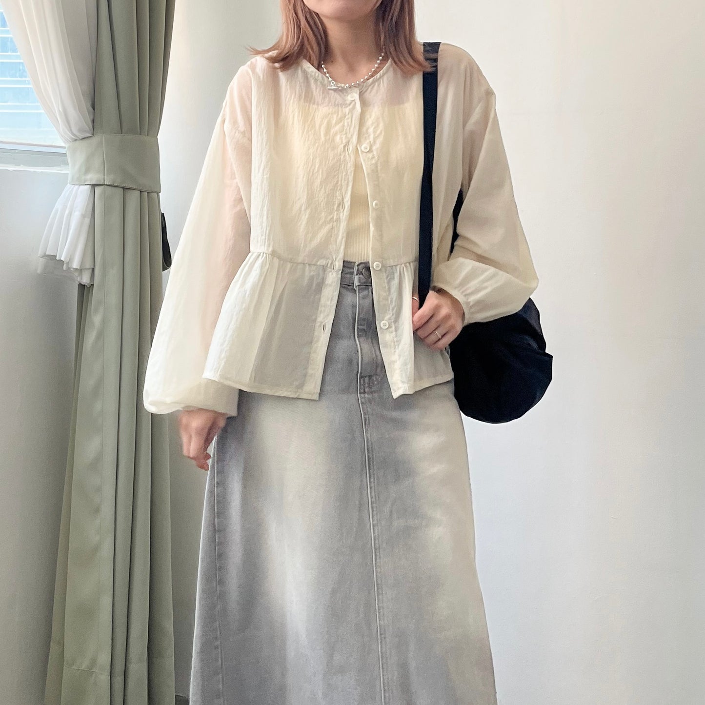 早鳥優惠 TP186- Jellyfish See-through Cardigan | White | Yellow | Grey