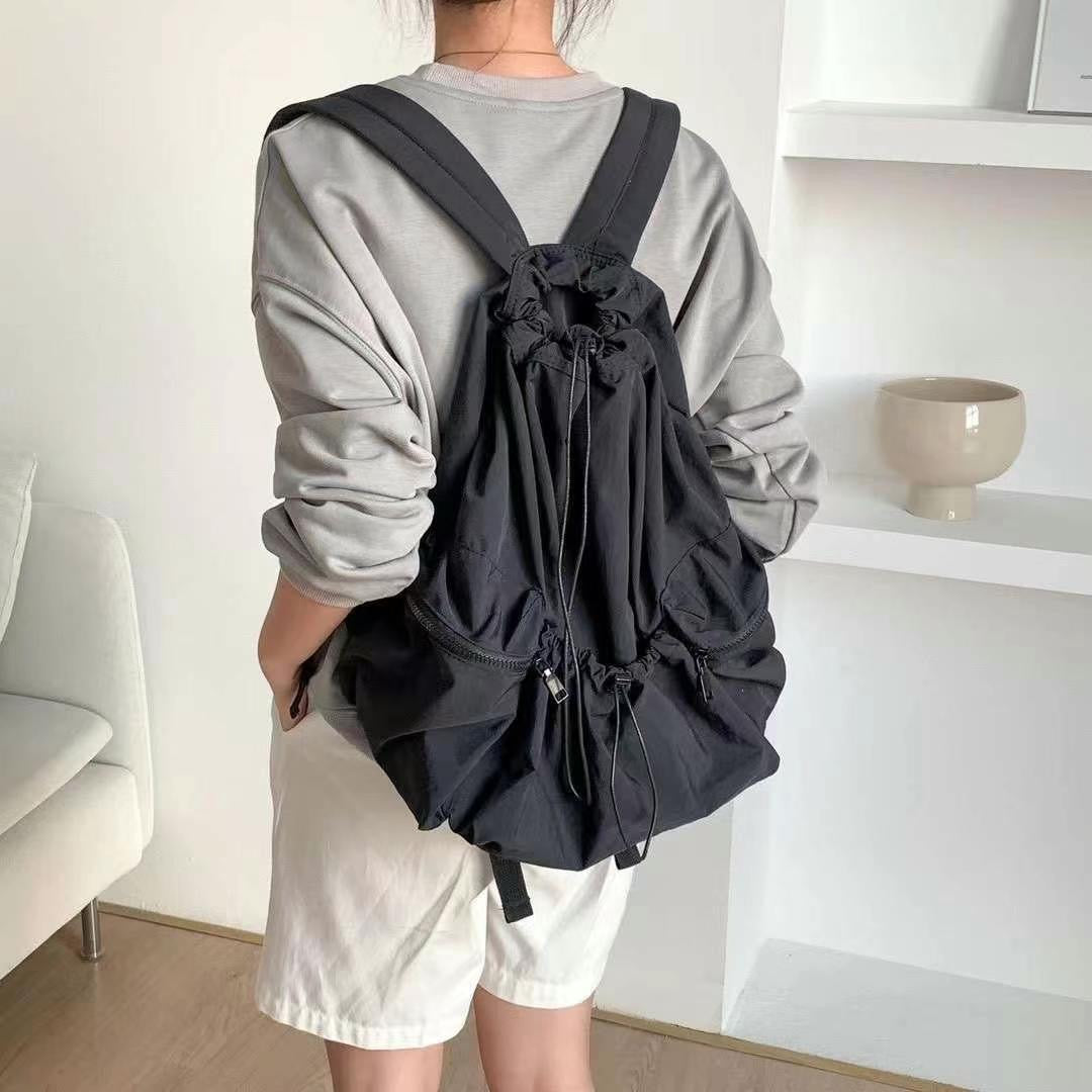 BG17- Drawstring Backpack | Ivory | Pink | Blue | Black