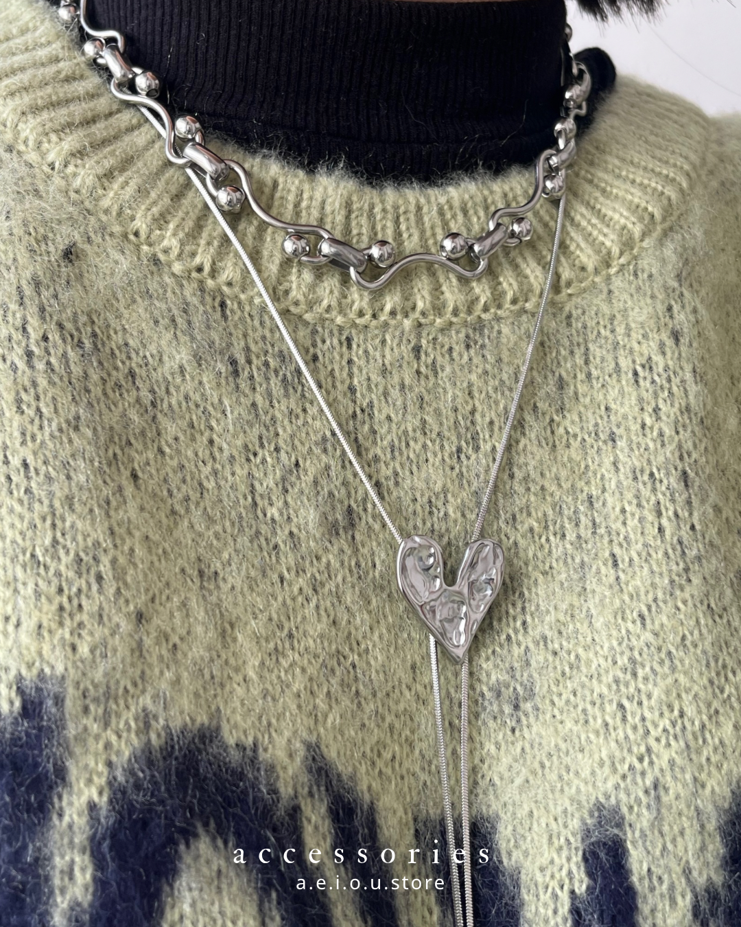 AC202- 波波 S 扣頸鏈 ( 醫療鋼 抗過敏 )