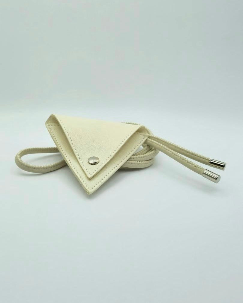 BT15- PU Triangle Pocket Belt | Ivory | Beige | Brown | Black