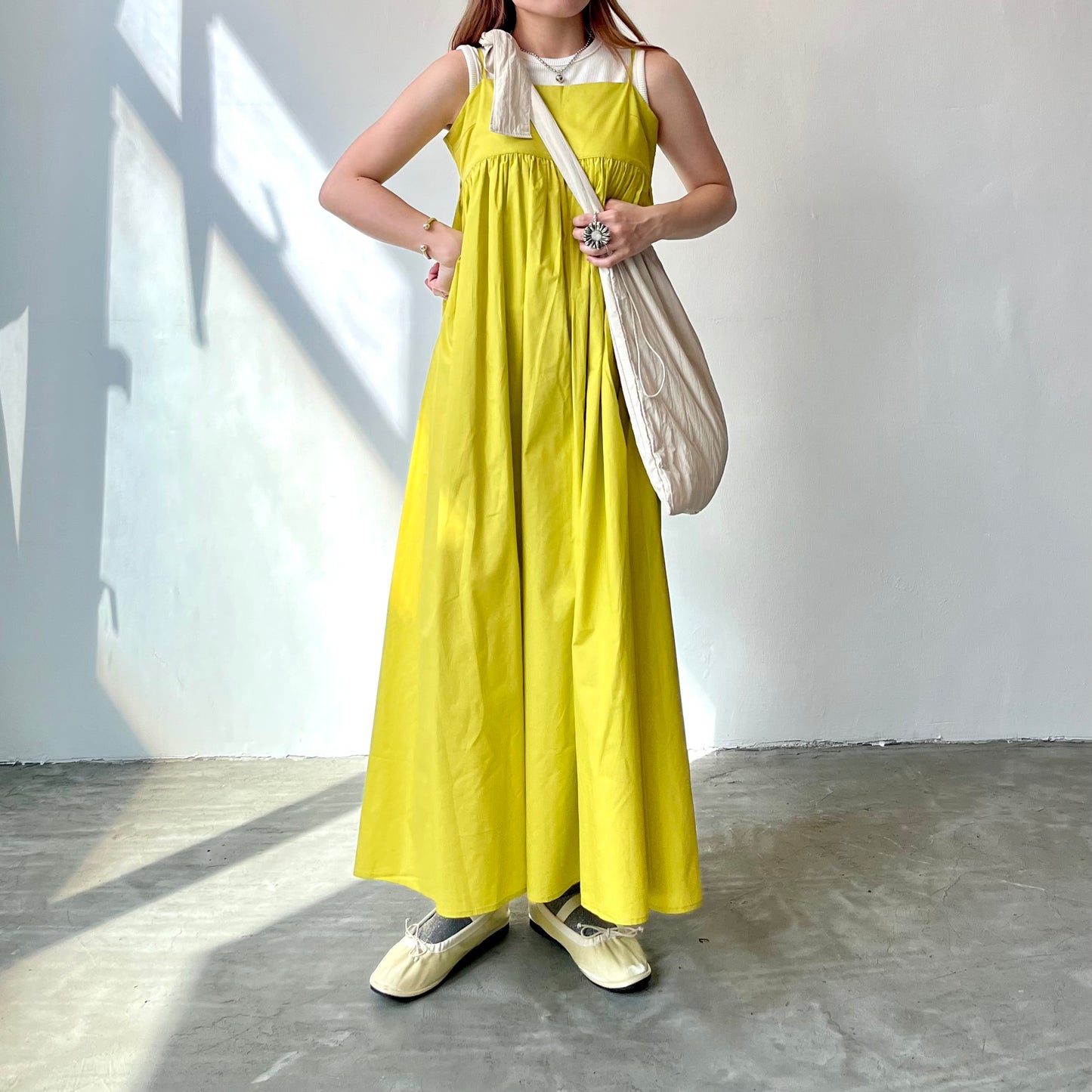 OP27- Straps One Piece Dress | White | Yellow | Black