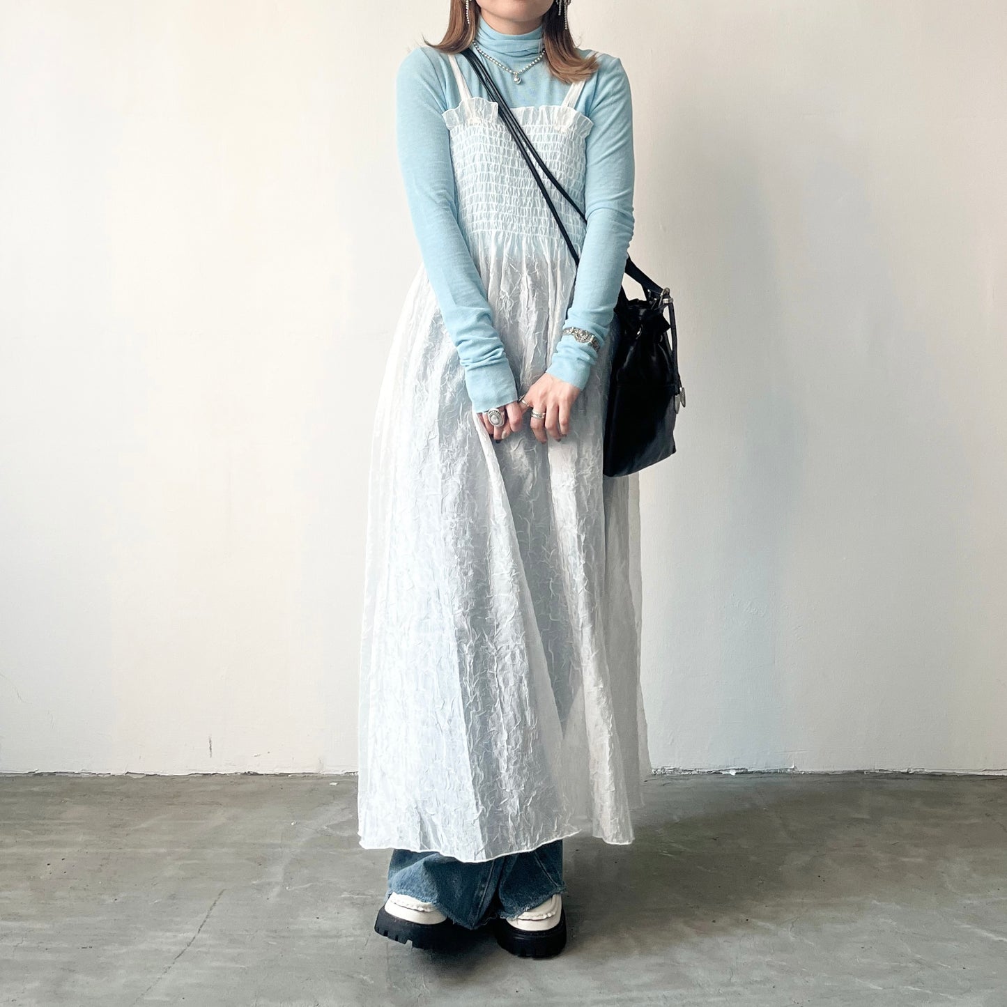OP53- Washer sheer layer One Piece | White | Blue | Green | Black