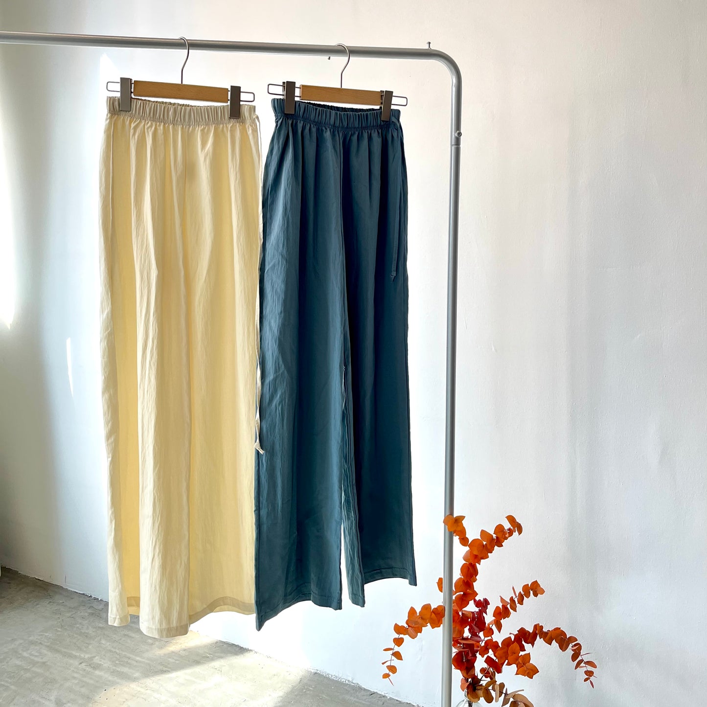 PT30- Soft Stripe Pants | Ivory | Blue