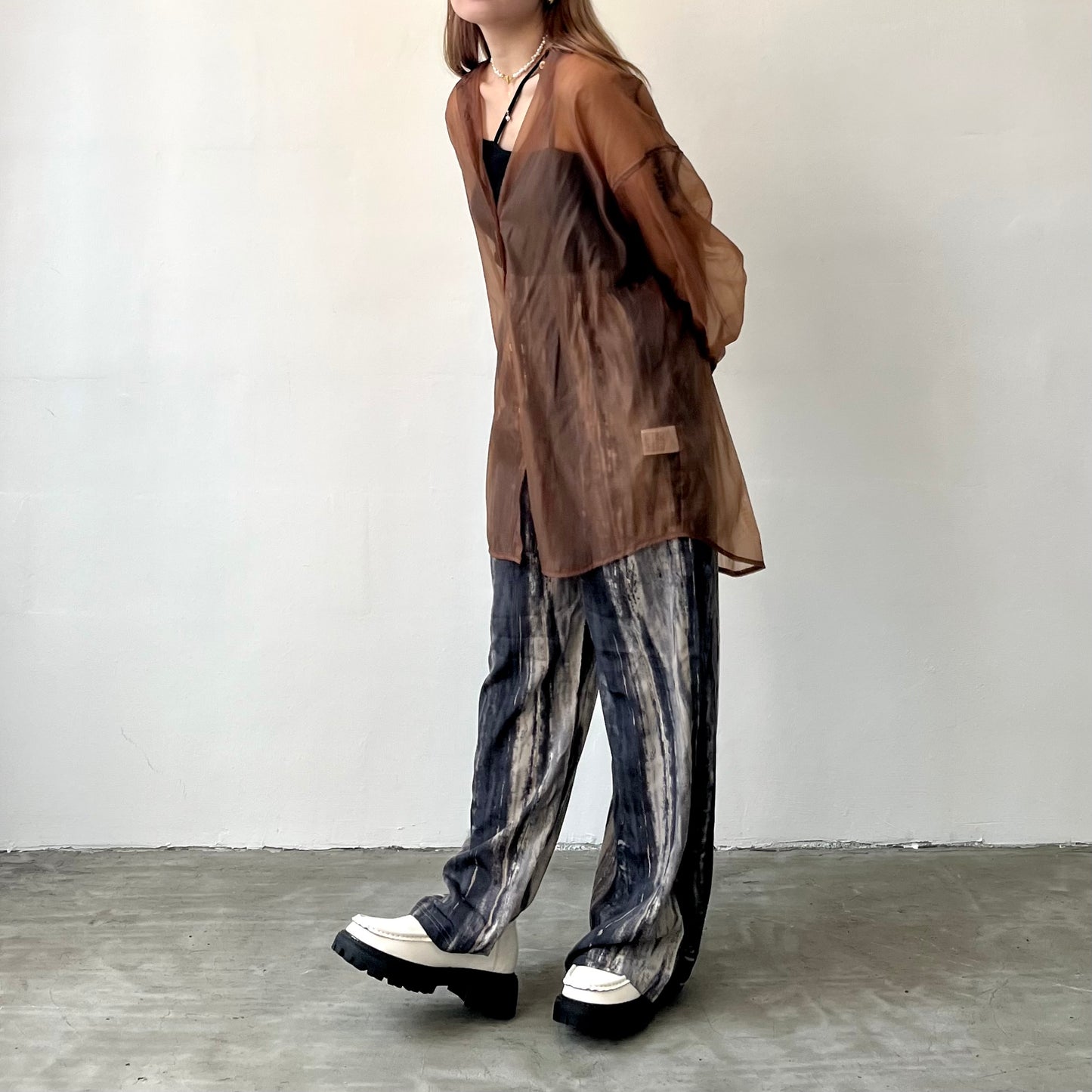 PT28- Tree Pattern Pants | Green | Black