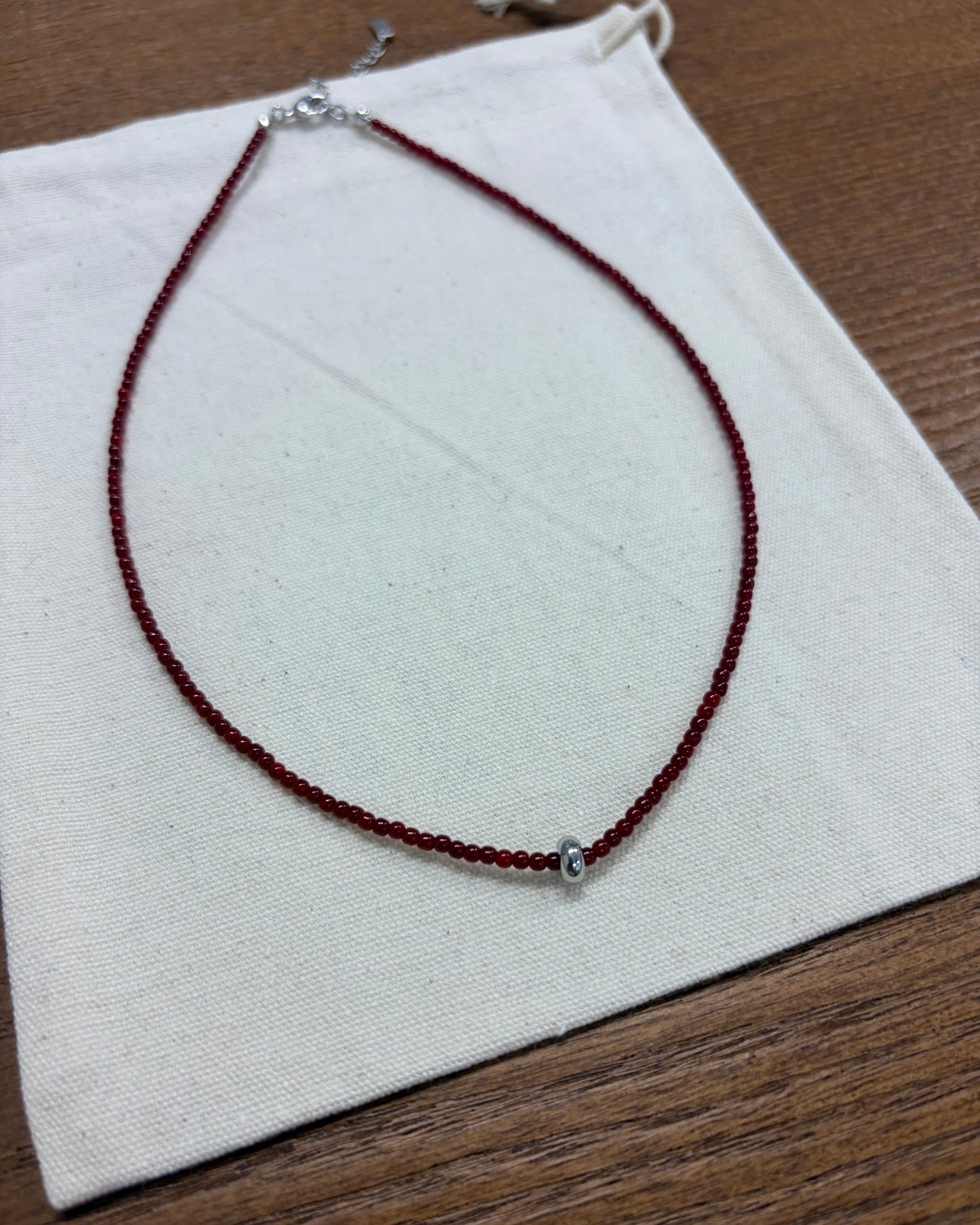 AC268- Red Beans Necklace