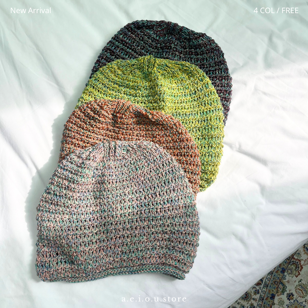 H34- 4 Color Beanie | Navy | Lime | Pink | Orange
