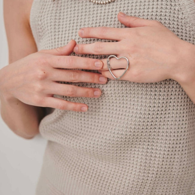 ๐ฏ๐ต<๐ญ๐ก๐๐๐ญ๐ซ๐ ๐ฉ๐ซ๐จ๐๐ฎ๐๐ญ> Heart Ring | Earrings