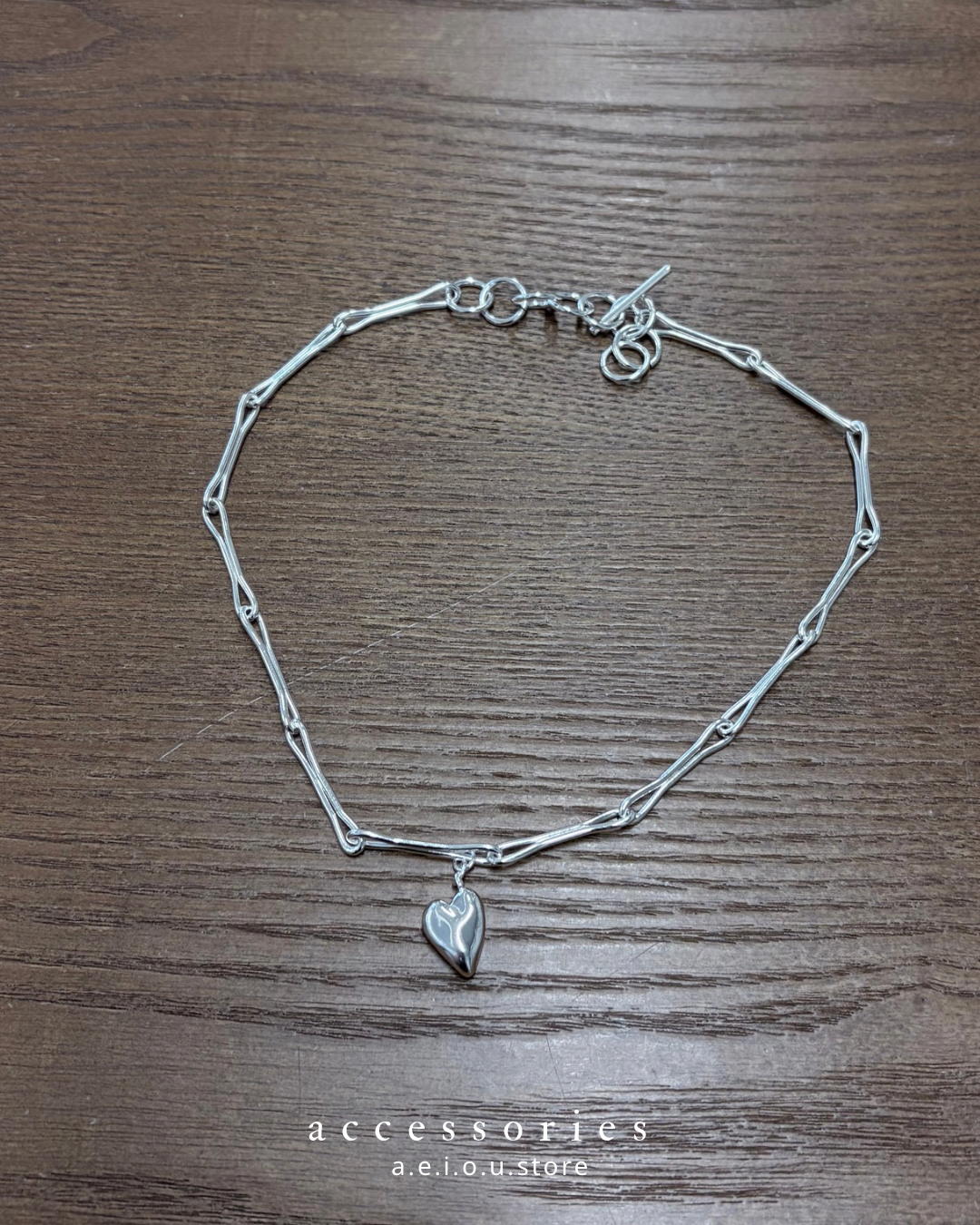 AC343- Long Chain Heart Necklace