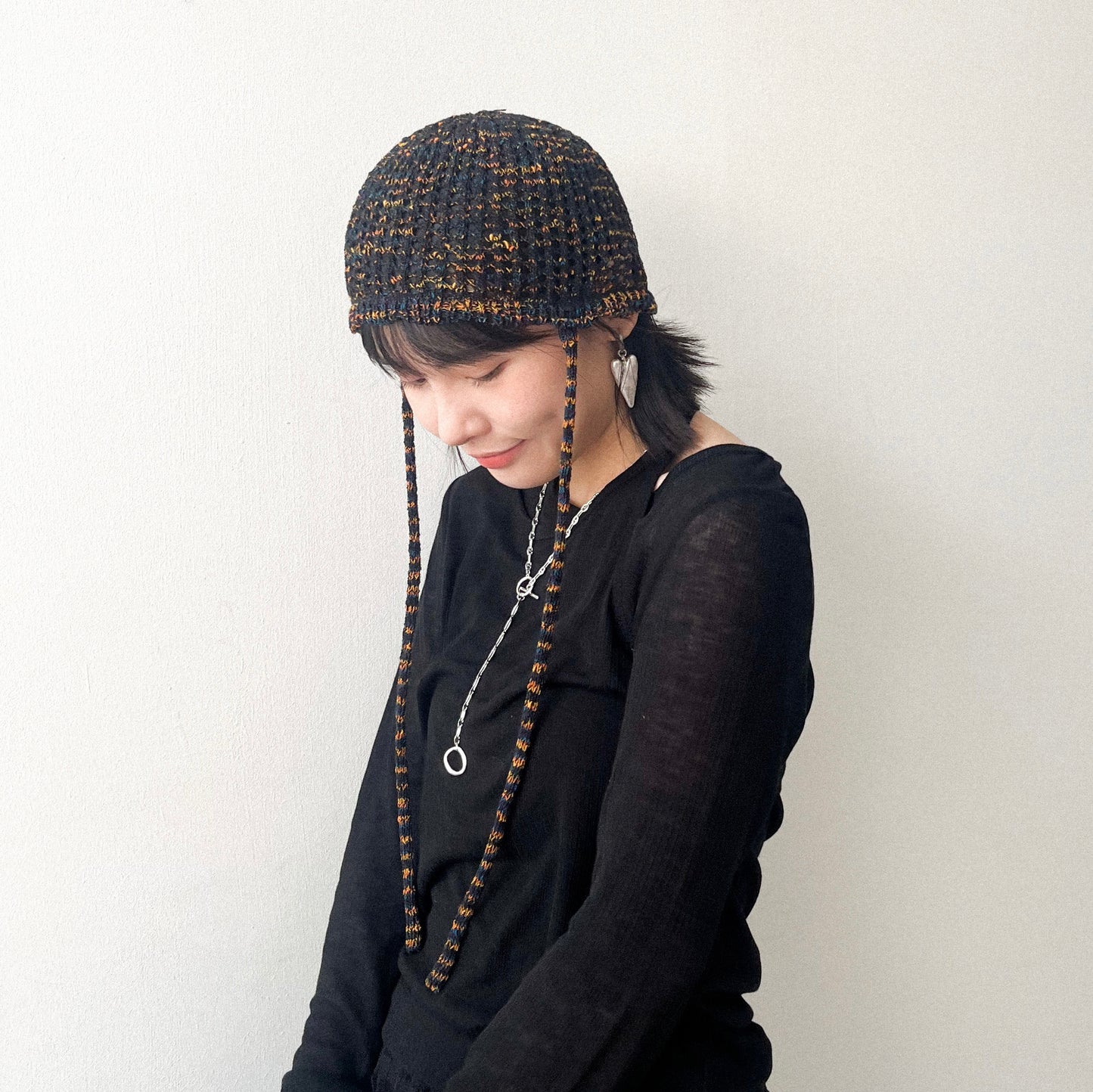 H33- Jellyfish Hat | Beige | Black