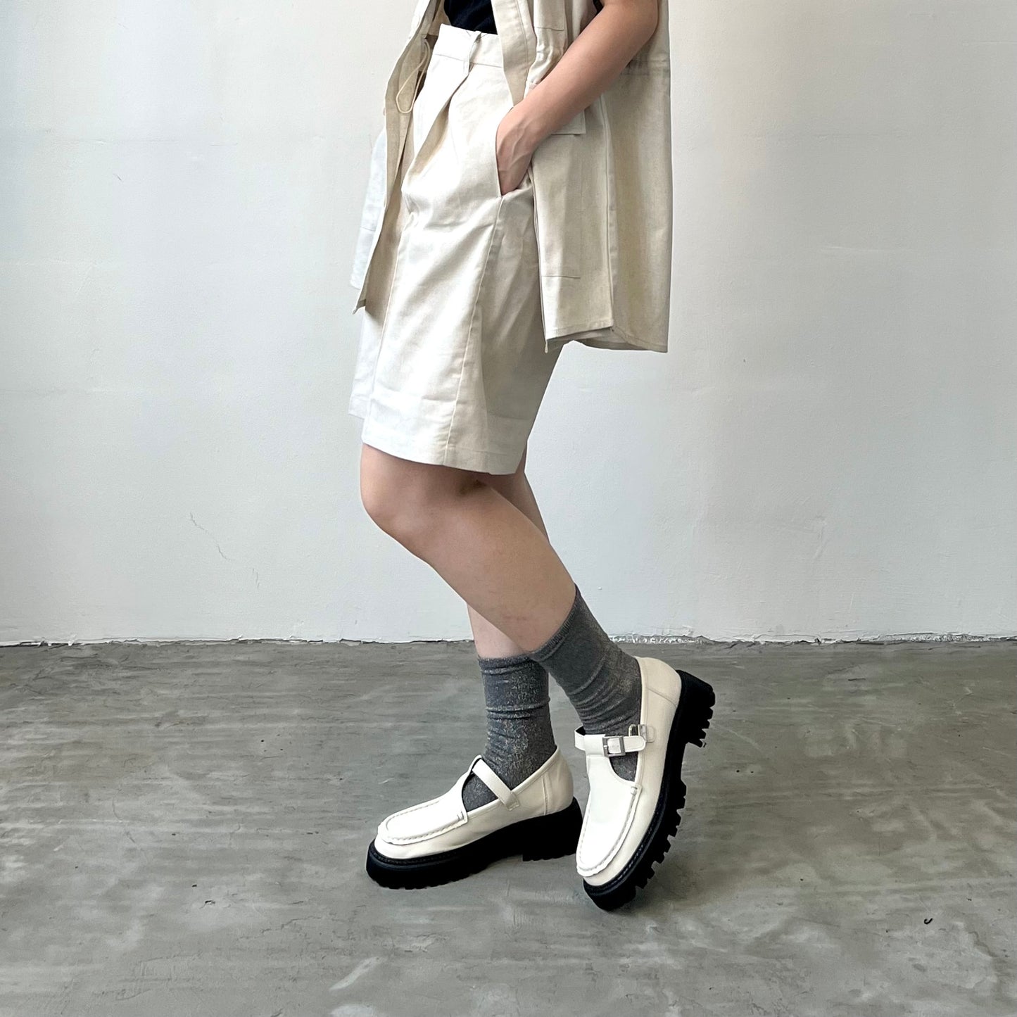 PT29- Short Linen Pants | Ivory | Beige | Black
