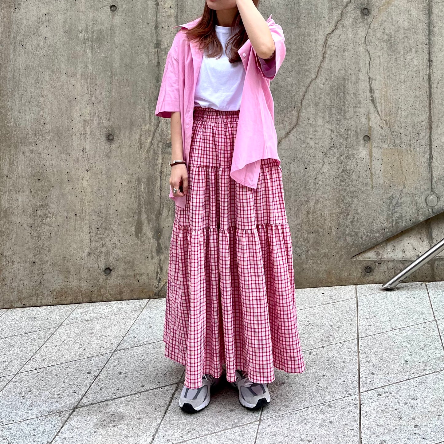 SK29 - Candy Color Checked Skirt | Pink | Blue | Green