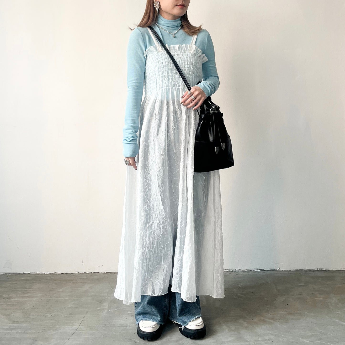 OP53- Washer sheer layer One Piece | White | Blue | Green | Black