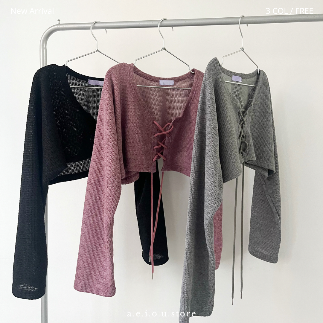 TP220- 短身綁帶外撘 | Red Beams | Grey | Black