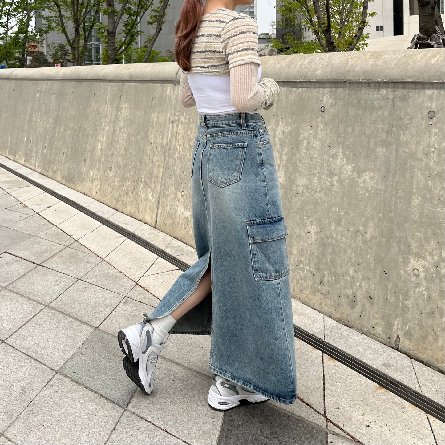 SK28- Worker Denim Skirt