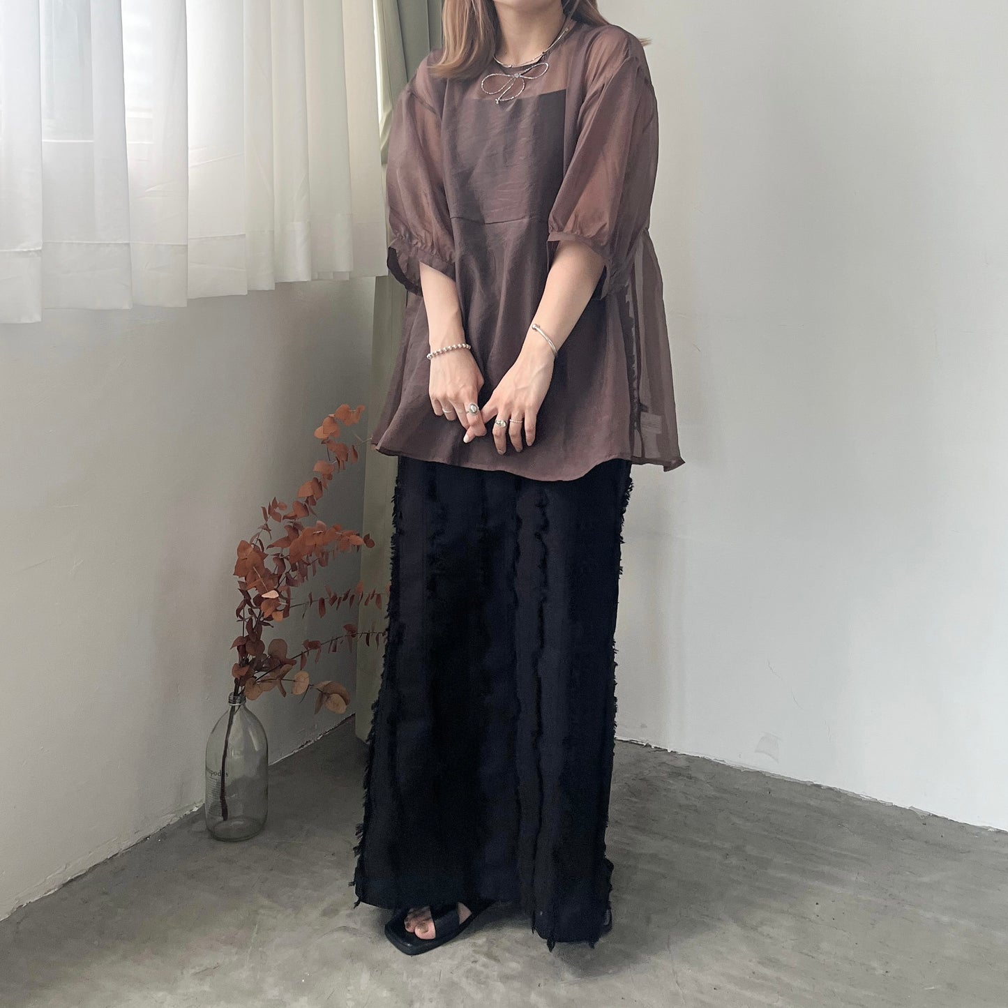 SK40- Stripe Soso Skirt | Khaki | Black