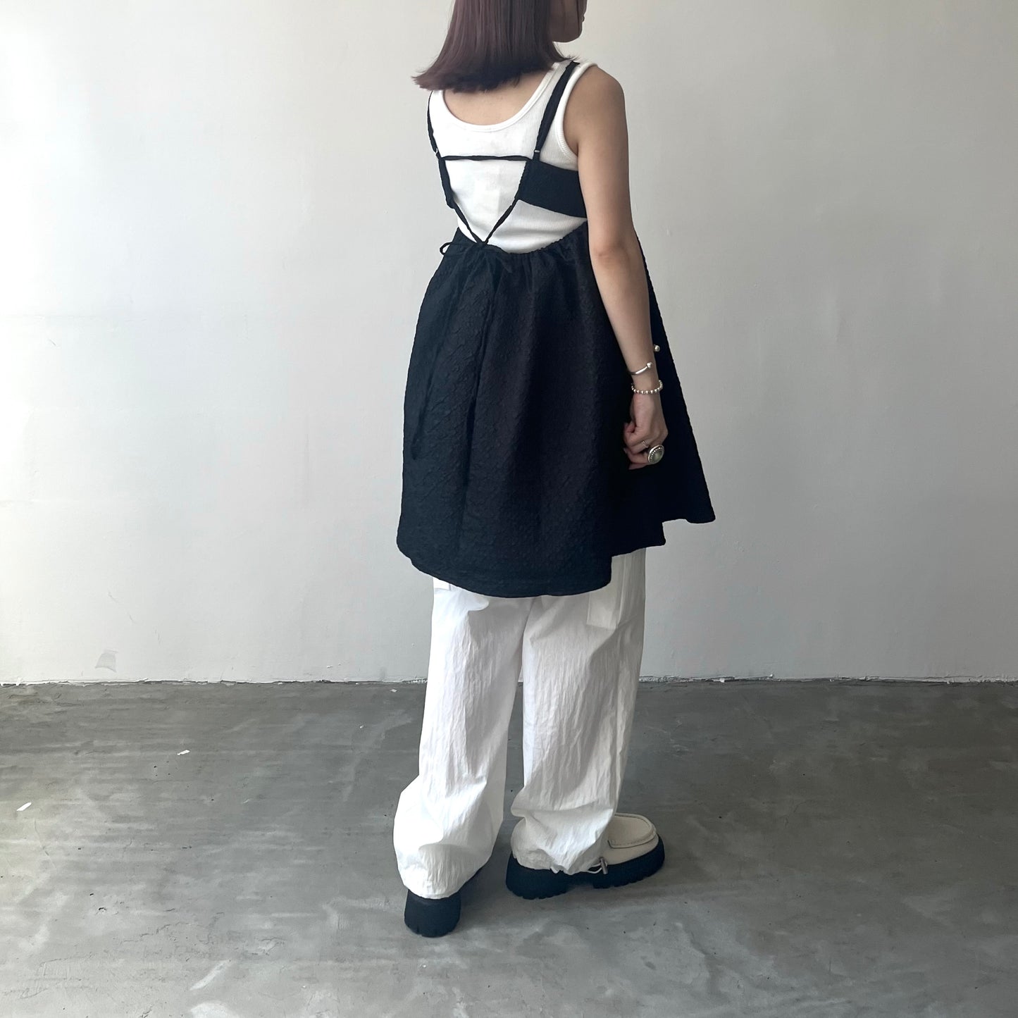 TP171- Fluffy Camisole long Cami | Ivory | Navy | Black