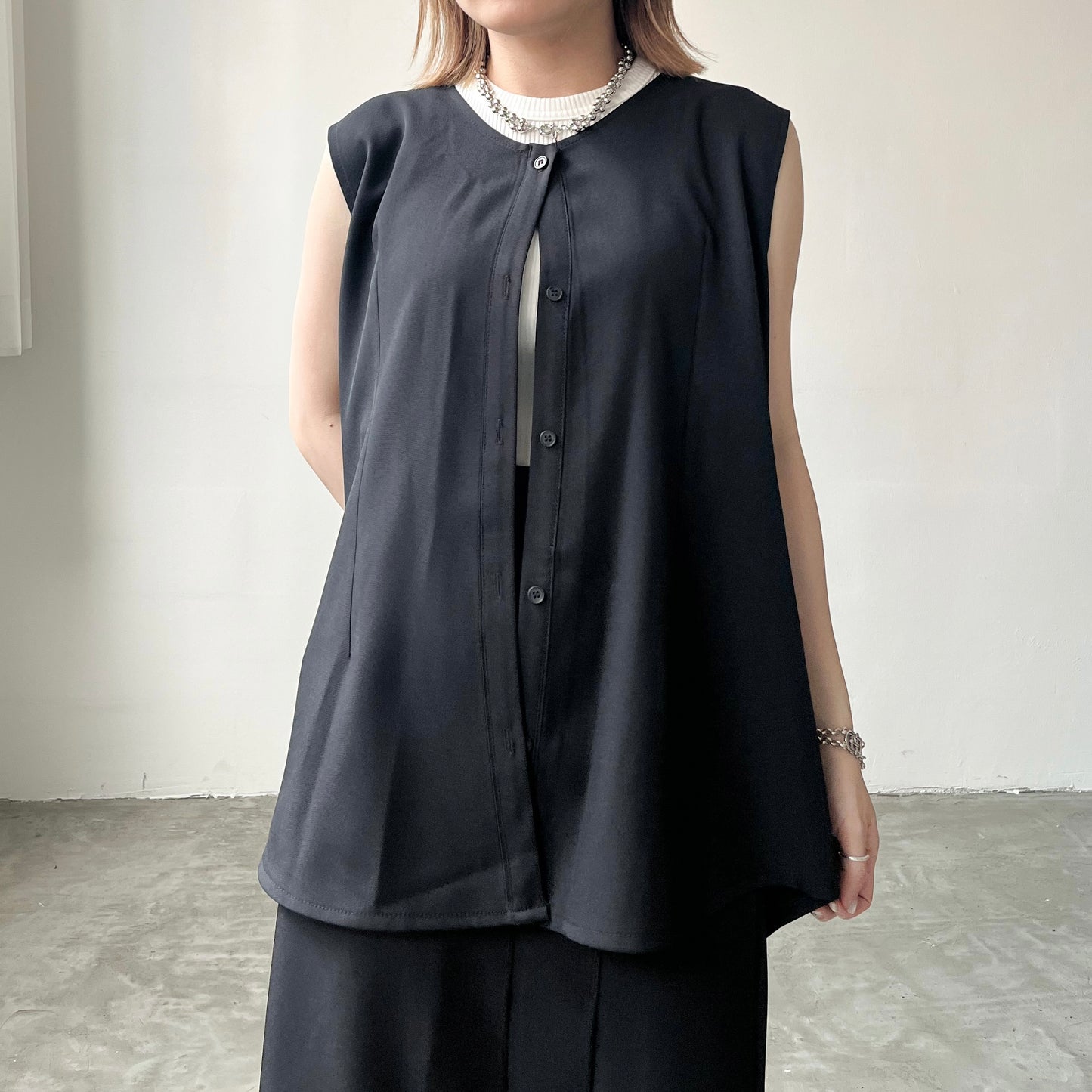 TP314- Lily Set Vest | Grey | Black ( 自留set )