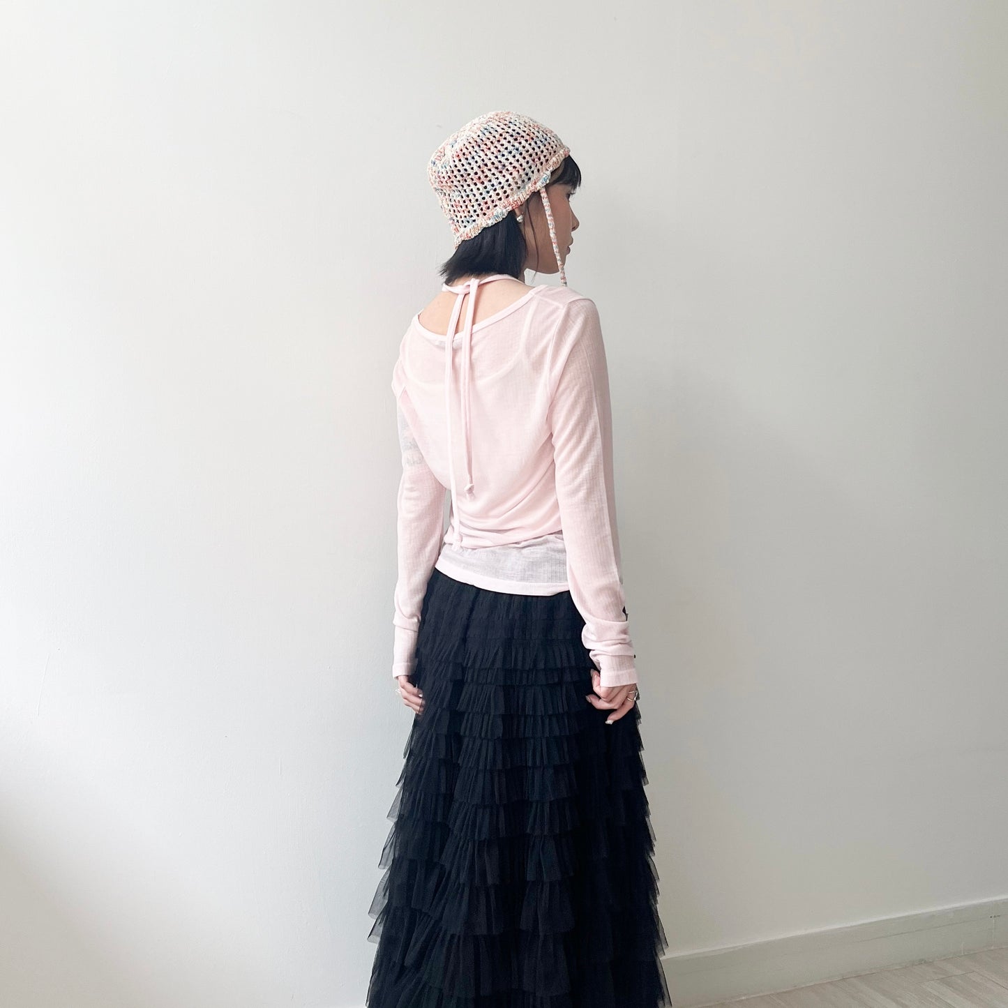 H33- Jellyfish Hat | Beige | Black