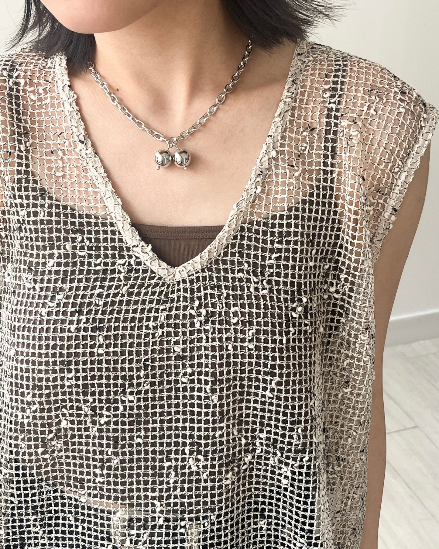 AC225- Two Ball Ball Chain Necklace