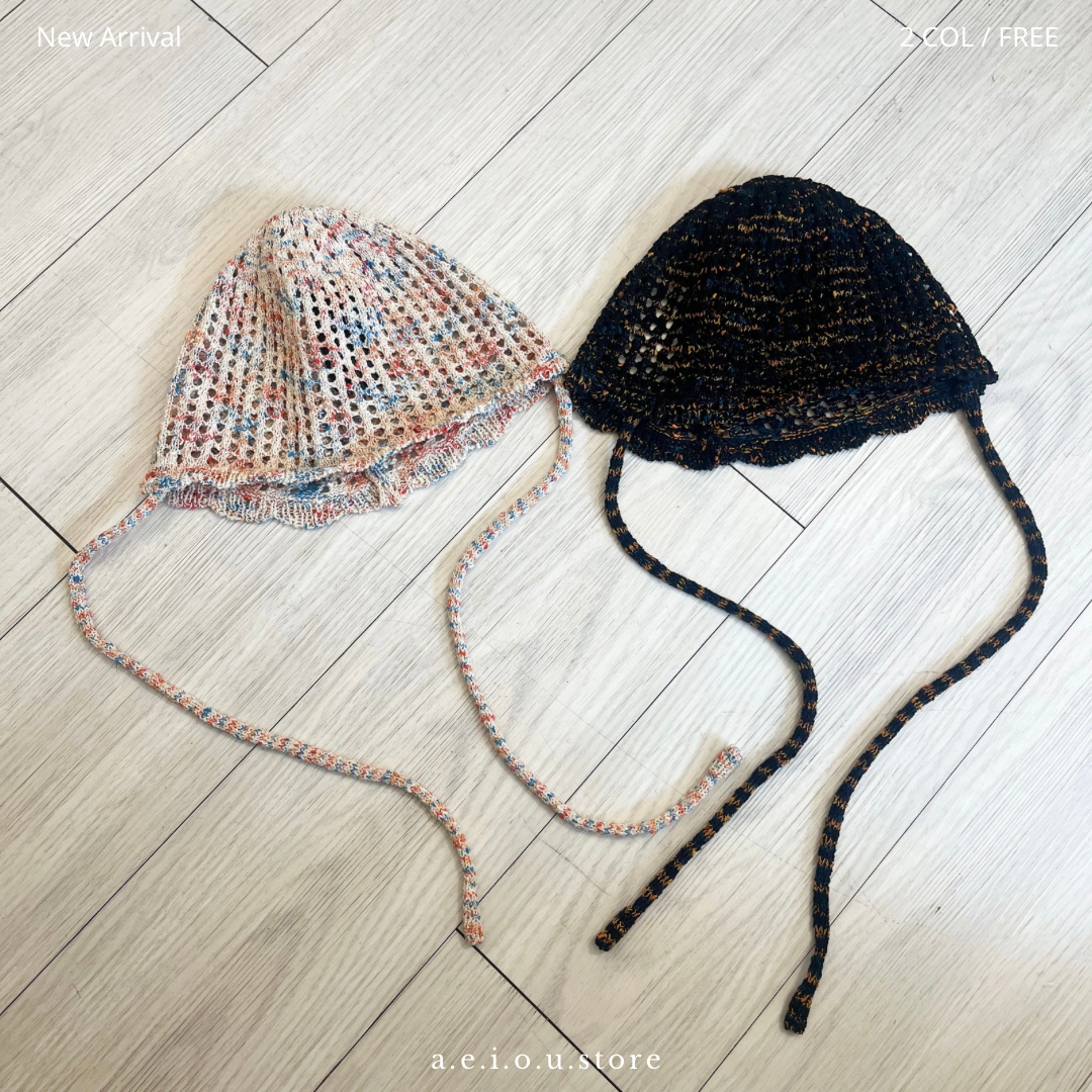 H33- Jellyfish Hat | Beige | Black