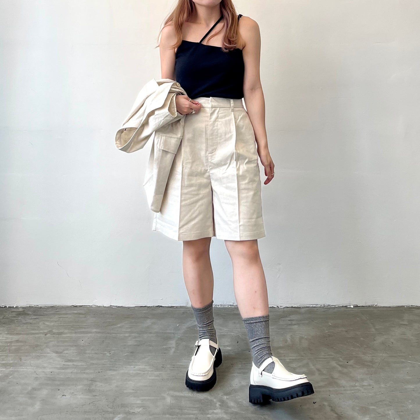 PT29- Short Linen Pants | Ivory | Beige | Black