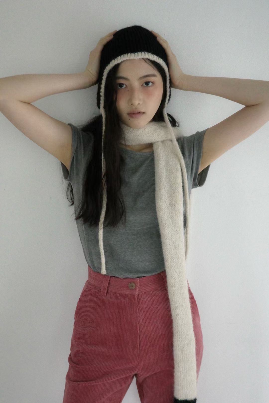 H31- Earflap Hat | Coral | Mint | Brown | Black