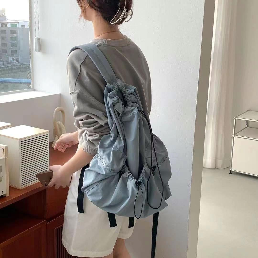 BG17- Drawstring Backpack | Ivory | Pink | Blue | Black