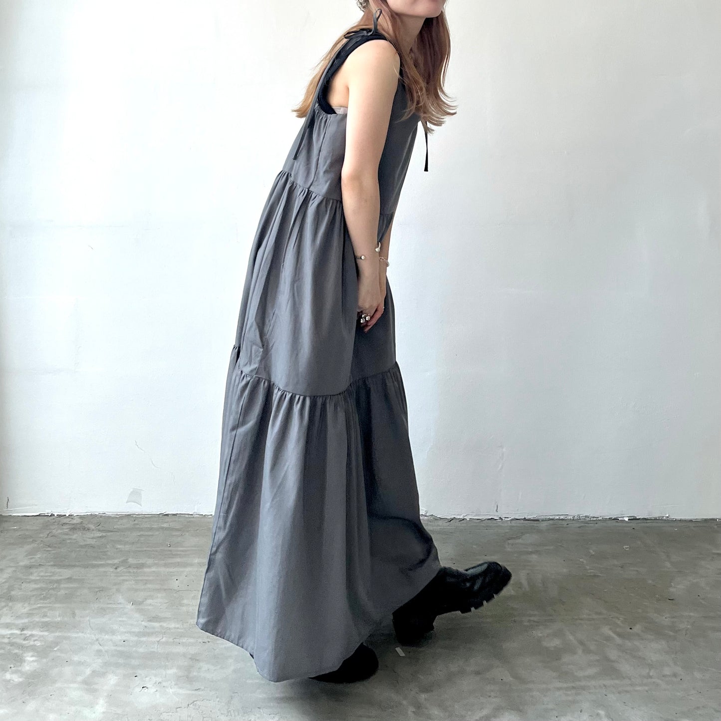 OP33- Ribbon Tiered One Piece | Grey | Black | Green