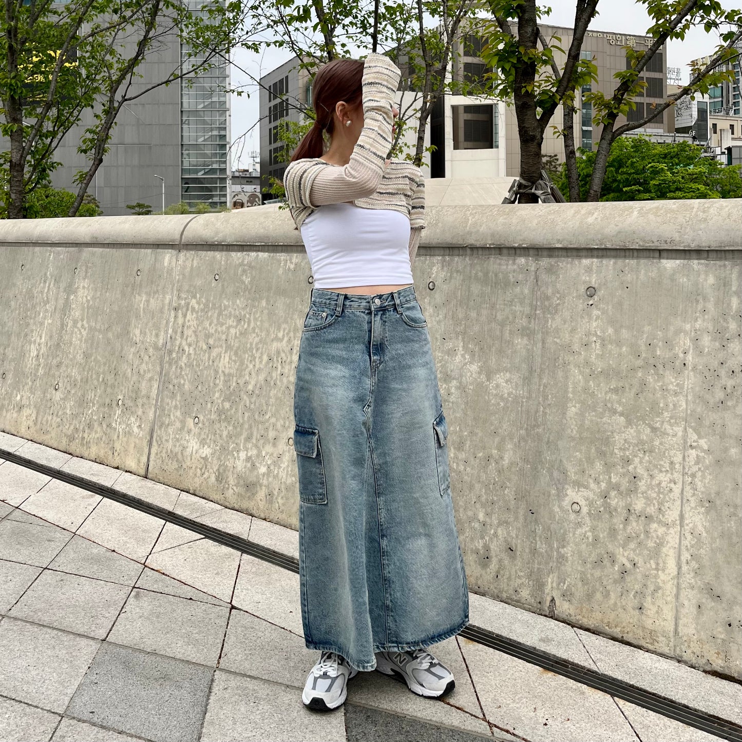 SK28- Worker Denim Skirt