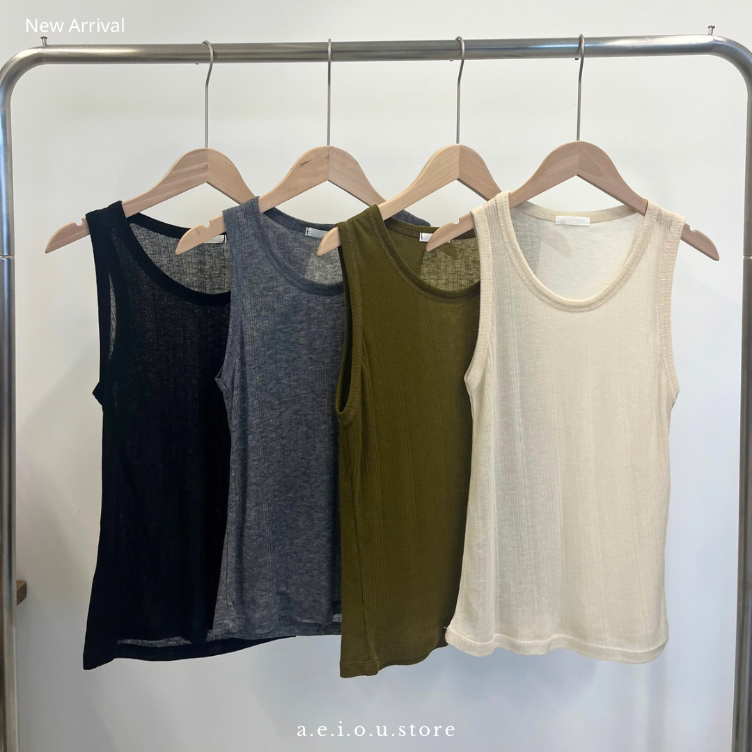 TP652- Cotton Basic Vest | Ivory | Camel | Grey | Black