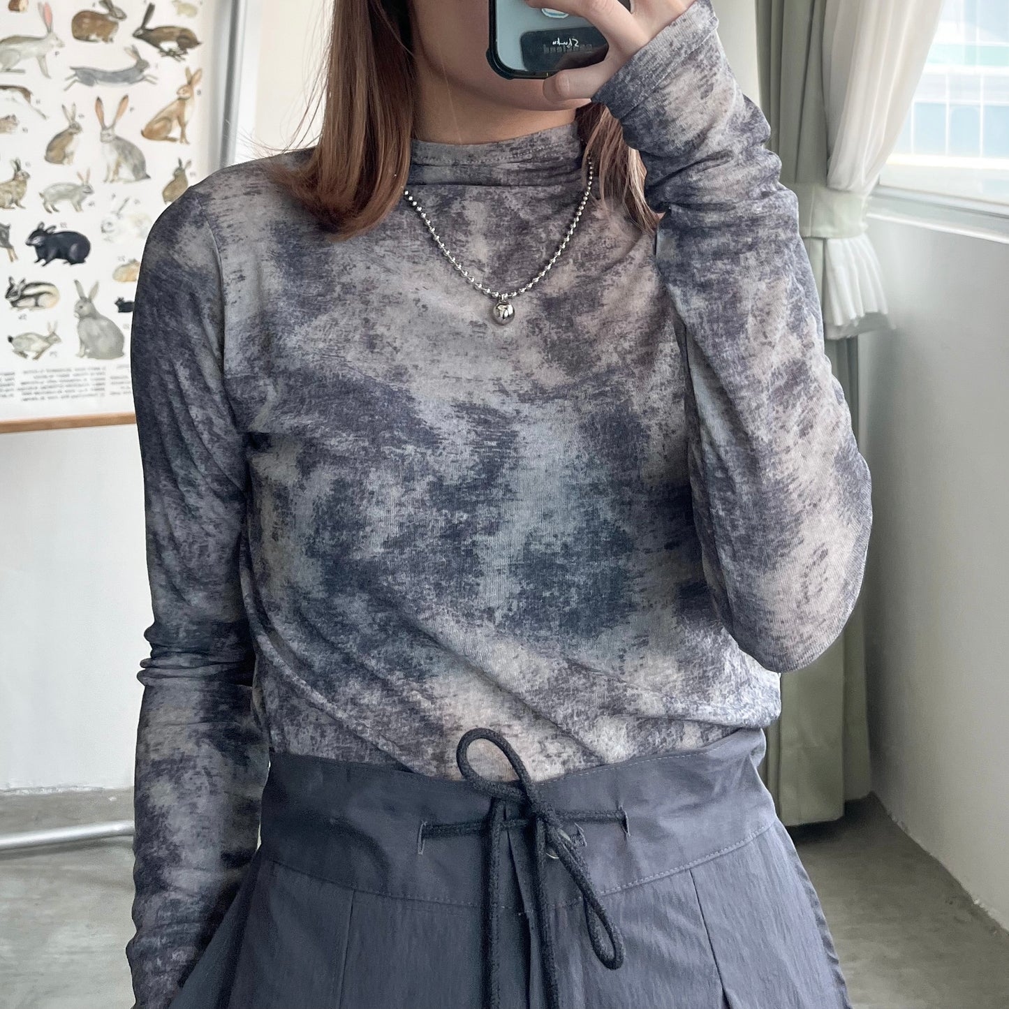 TP188- Tie-dye Top | Beige | Black | Navy