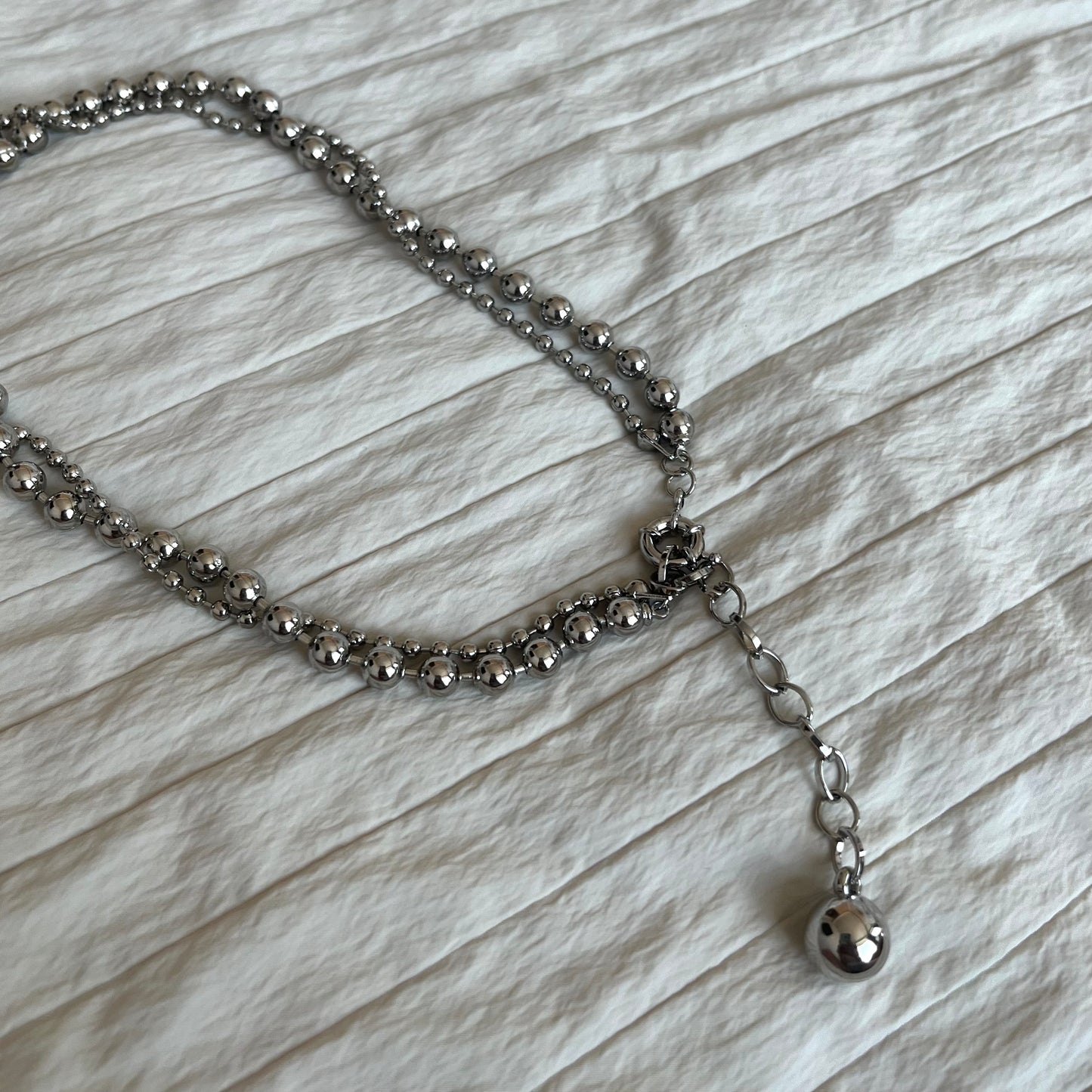 AC69- Double Ball Ball Necklace
