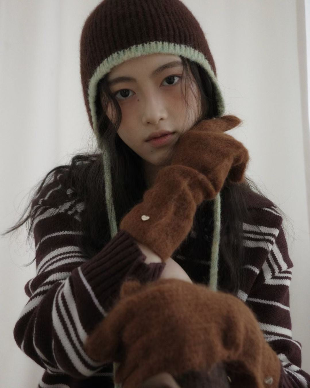 H31- Earflap Hat | Coral | Mint | Brown | Black